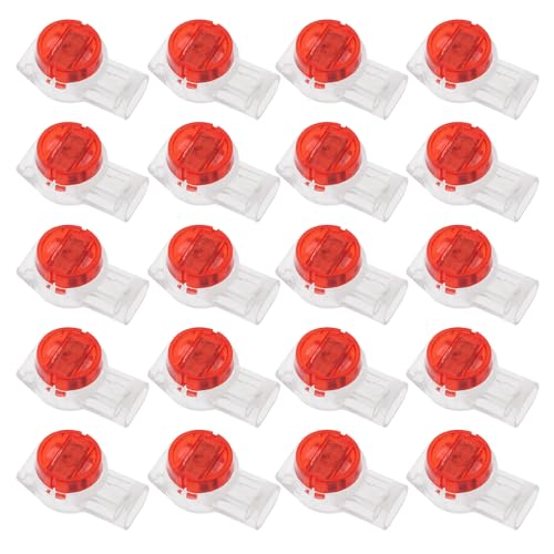 ECSiNG 100 Piezas de Conector UR IDC Conectores de Cable UR2 Conectores de Cable Telefónico con Botón K3 Compatible con Gardena Compatible con Bosch Compatible con Husqvarna