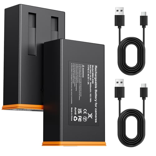 RRUHHK 7600mAh Power Mag Battery Pack for Moultrie Edge/Pro Edge 2/Pro Edge 3/Pro Cellular Trail Camera Upgrade High Capacity Rechargeable Lithium-Ion Battery & Solar Panels Charging - 2 Pack