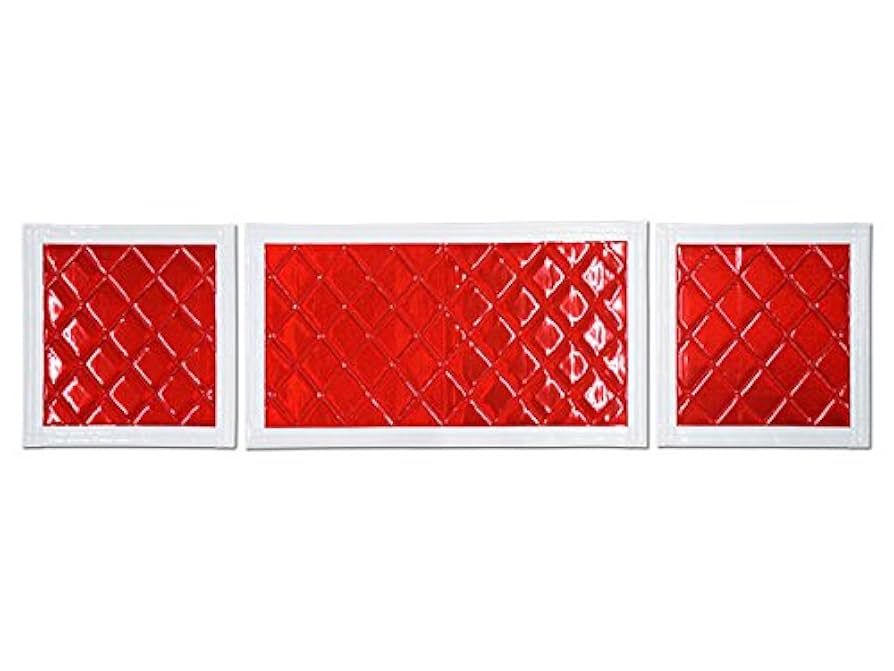 トラック 泥除け W810xH450 W430xH450 レッド エナメル 汎用 エナメル トラック 泥除け 600mm × 1枚 : オートパーツ