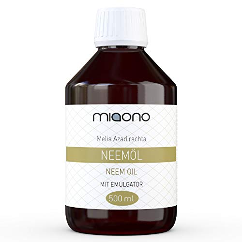 miaono - Aceite de neem prensado en frío con emulsionante (Rimulgan) Mezclado inmediatamente en Agua Soluble