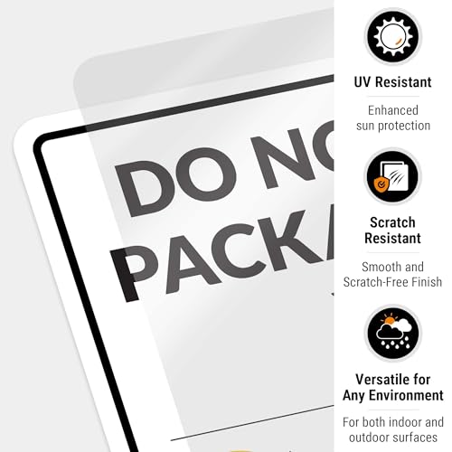 Image of Package Delivery Sign, Delivery Instructions Do Not Leave Package Here Sign, 10x7 Inches, 4 Mil Vinyl Decal Stickers Weather Resistant, Made in USA