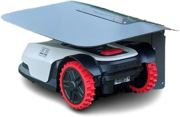 Abri pour robot tondeuse à chargement latéral ou frontal, toit ouvrant, 62 × 70 × 33 cm, gris