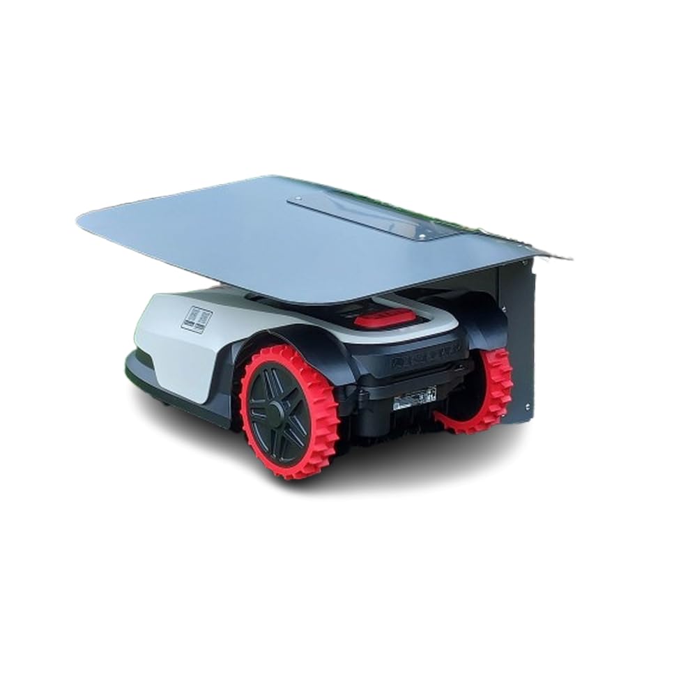 Abri Robot Tondeuse Chargement Latéral & Frontal – Robot Protect SIDE | Protection Pluie UV Grêle | Compatible ALKO KRESS WORX Husqvarna Gardena | Fabriqué en Europe | 62×70×33 cm | Toit Ouvrant