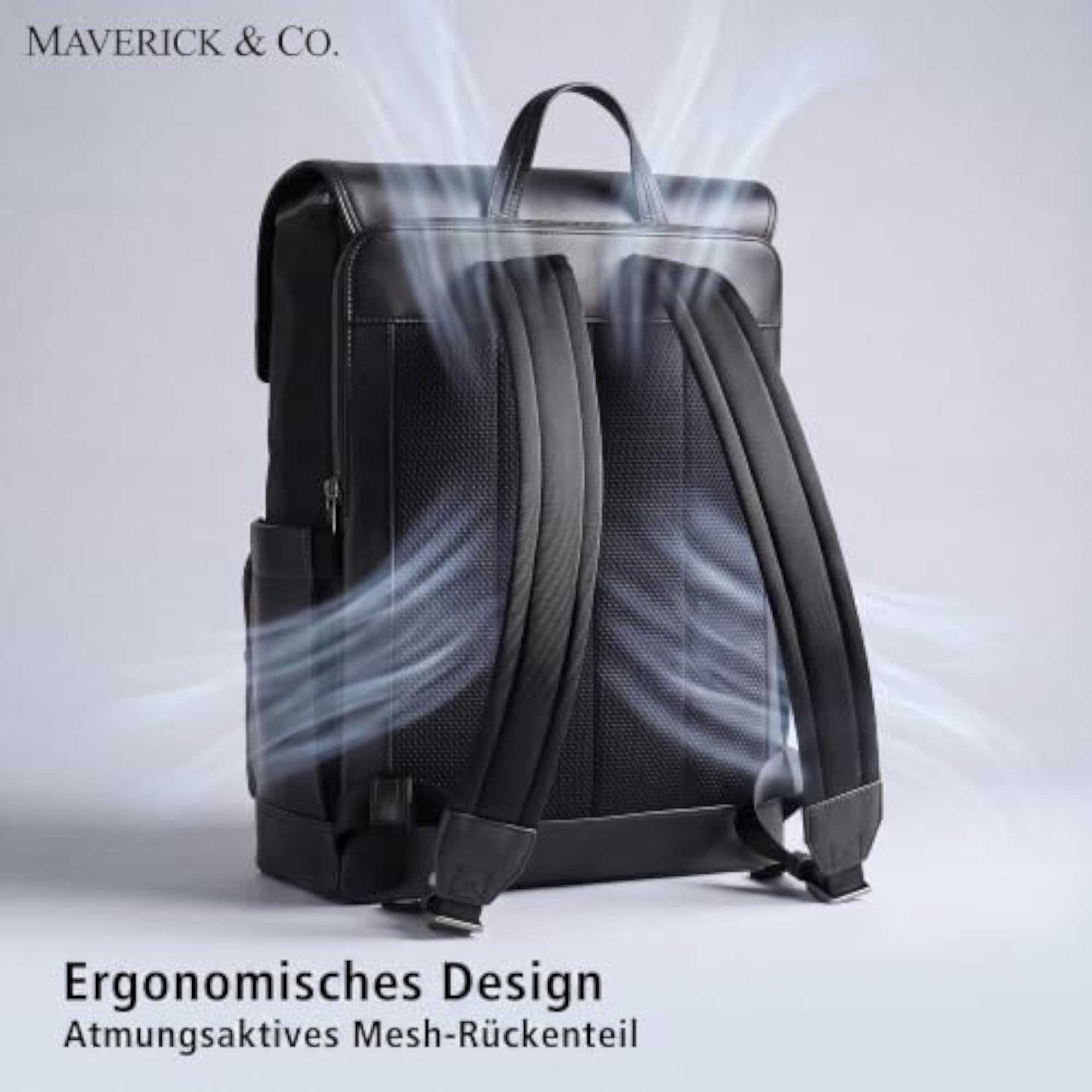 Maximus 16 Inch Laptop Backpack for Men and Women, Black