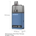 Vaporesso Eco Nano Plus Kit 1400mAh Built-in Battery fit 10ml ECO Nano 0.6/0.8/1.2ohm Mesh Pod 35000 puffs Electronic Cigarette Vape Airflow Adjustable No Liquid No Nicotine (Noir minuit)