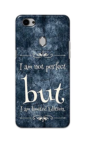 Image of Printed Hard Back Cover Case for Oppo F7 Back Cover (I Am Not Perfect I Am Limited Edition) -1803