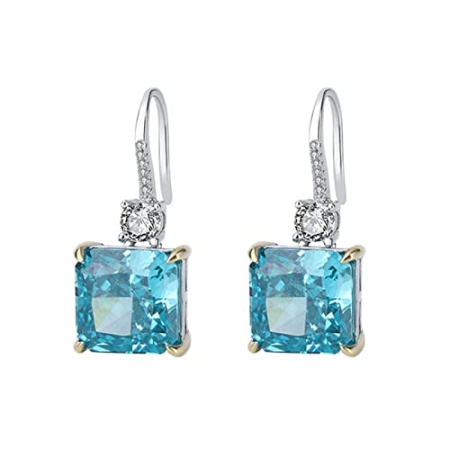 Boucles d'oreilles diamant paraïba argent 925 cadeau idéal femme