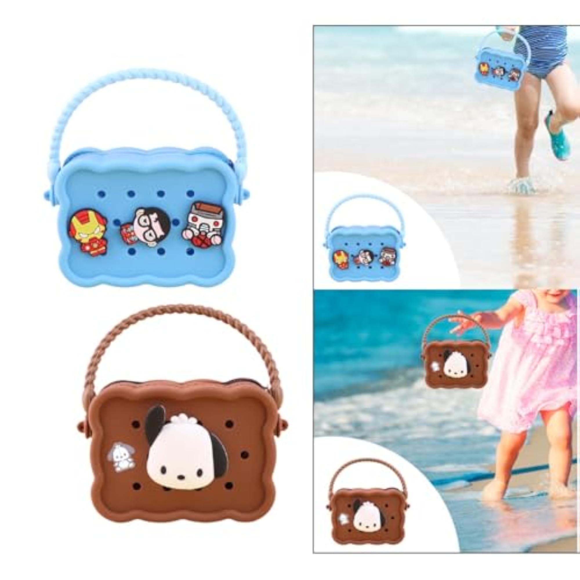 Women's Portable Beach Bag with Holes for Pool Travel