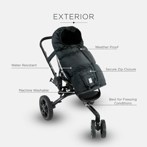 Image of 7AM Enfant Stroller Blanket 212 - Adjustable Baby Car Seat Zipped Blanket for Babies Winter, Unisex Multi Purpose Fleece Lined Warm Hooded Toddler Footmuff Water Repellent | (6M - 4T)