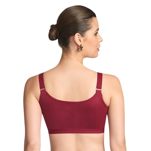 Image of TRYLO Cotton Riza Women's Non-Padded Non-Wired,Full Coverage,Seamless Front Open Bra