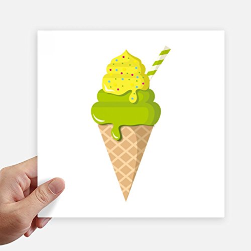 Autocollant carré de 20 cm matcha pour ordinateur et mur - 2