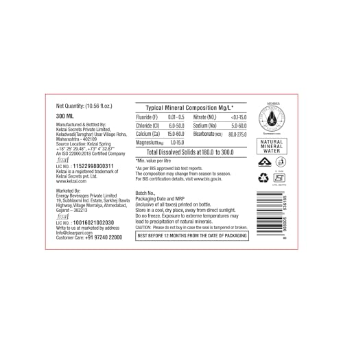 Image of Kelzai Natural Rejuvenator Volcanic Mineral Rich Still Water 300ml | Everyday Hydration (Glass Bottle)