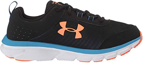 Under Armour Men's Charged Assert 8 Running Shoe, Black (002)/Orange Spark, 10.5
