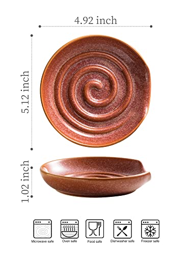 Spoon Holder For Stove Top, Ceramic Spoon Rest For Countertop, Large Spoon Holder For Spatula, Coffee Spoon, Spoon Cradle, Farmhouse Cooking And Coffee Spoon Rest Red #TOP2