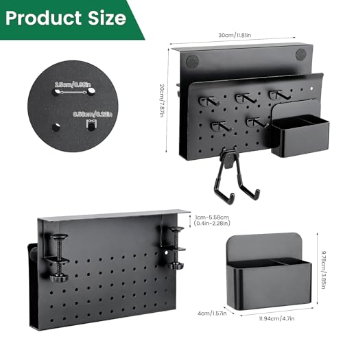 Tiroir sous bureau sans perçage support PC ordinateur rangement latéral - 3