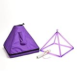 TERRITORY Crystal Singing Pyramid Purple Colored 12 inch with Carrying Case - Perfect Healing Musical Instrument