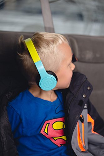 Wicked Audio Rad Rascal Kids Headphones With Safety Volume, (Sky Blue/Slime) #TOP3
