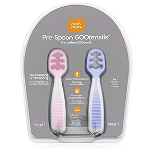 NumNum Leerlepels voor baby’s | Set van 2 siliconen lepels (fase 1 + fase 2) | #1 Aanbevolen door voedingsdeskundigen en…