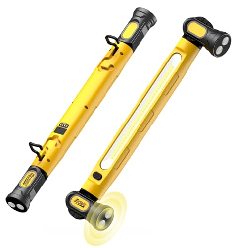 MechaniLite Work Light,3000LM LED Magnetic Light bar 5200mAh Under Hood Light with Hooks, Portable...