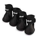 Malloom® 4PCS Dog Pioggia Impermeabile Stivali Scarpe Accessori per Pet Dog Medio Formato (Nero, M)