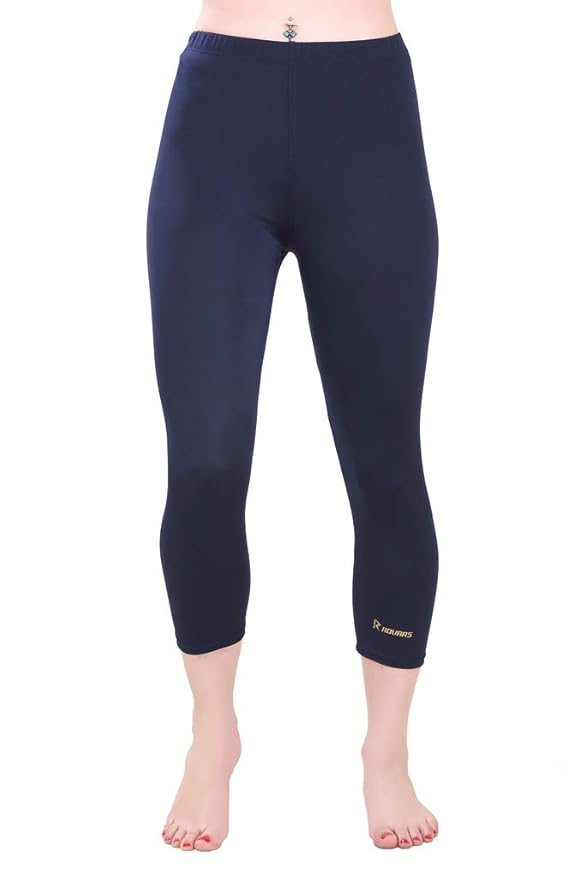 Buy ROVARS Female Swimwear Solid Swim Capri at Amazon.in