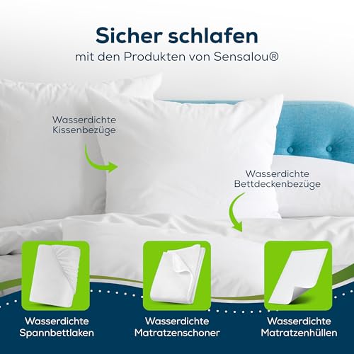 Sensalou Bettdecken Oberbett Decken Inkontinenz Bezug 135 x 200 cm wasserdicht