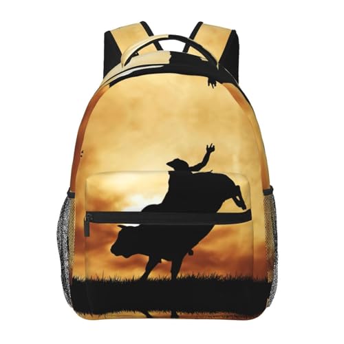 Sac à dos en toile OdDdot voyage léger fini les bagages lourds avec ce motif taureau