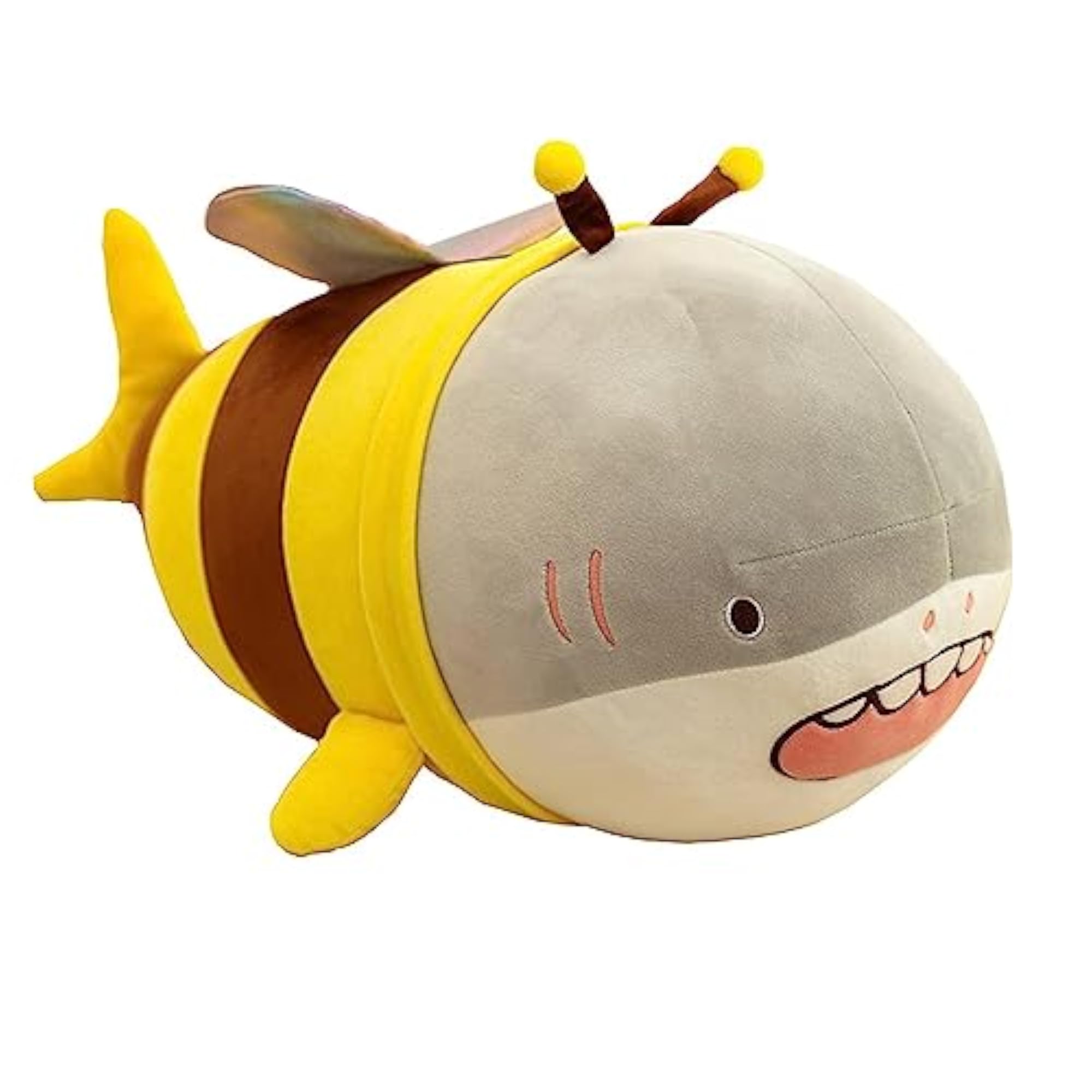 Shark and Bee Combination Hug Pillow Toy, Soft Bed Pillow