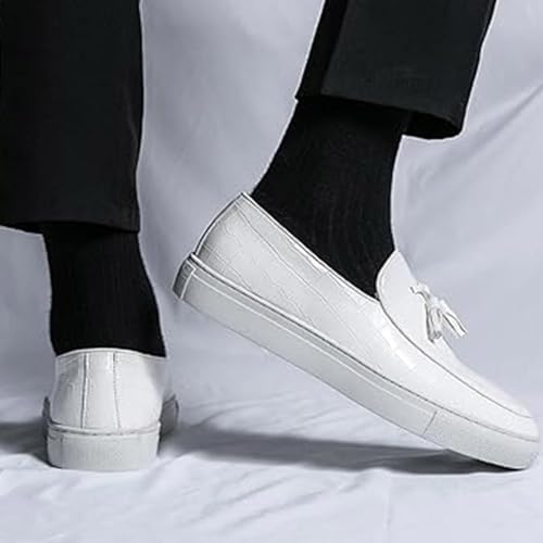 Men's Leather Slip-On Loafers Comfort Round Toe Anti-Slip Casual Shoes4