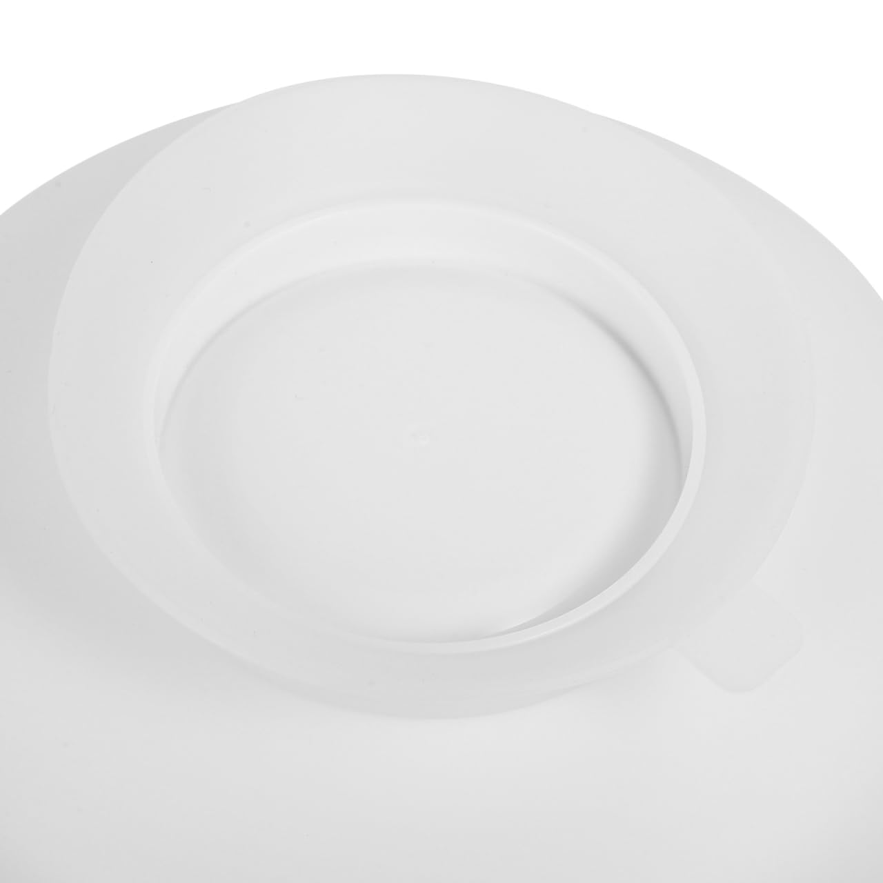 Veemoon Tazón para Personas Mayores y Discapacitados de Silicona Blanco con Base de Succión Antideslizante Utensilio de Autoalimentación con Diseño a Prueba de Derrames