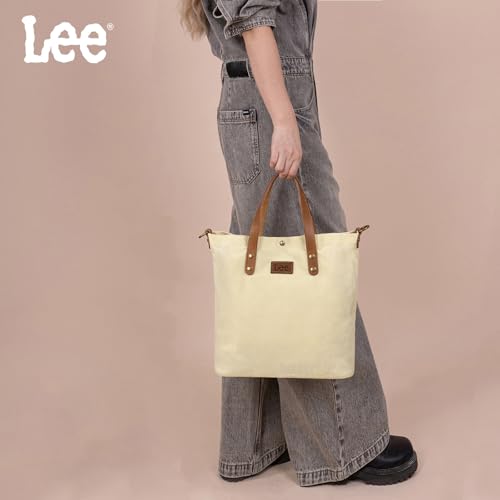 Image of Montana West x Lee Tote Bag for Women Waxed Canvas Top Handle Handbags with Leather Handle and Strap