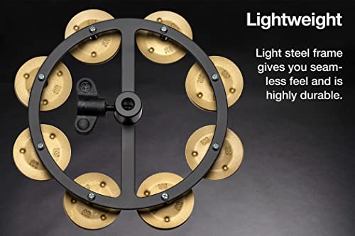 Meinl Cymbals Hihat Tambourine For A Dry And Vintage Sound, Designed With Benny Greb — Not Made In China — Sand Blasted Brass Jingles, 2-Year Warranty (Hthhbg) #TOP3
