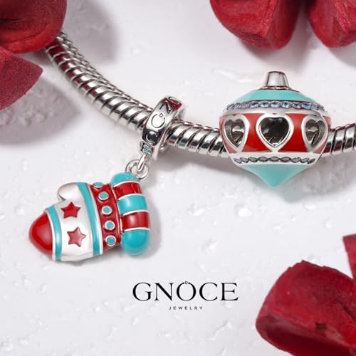 Image of GNOCE Christmas Charm Silver Plated & Sterling Silver Bracelet Gift