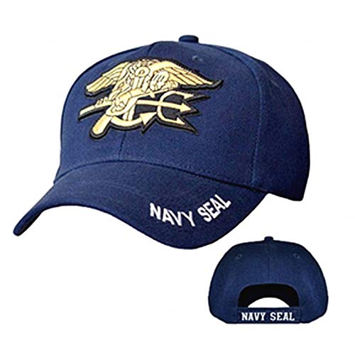 Casquette aviation militaire bleue symbole trident : une idée cadeau original pour homme