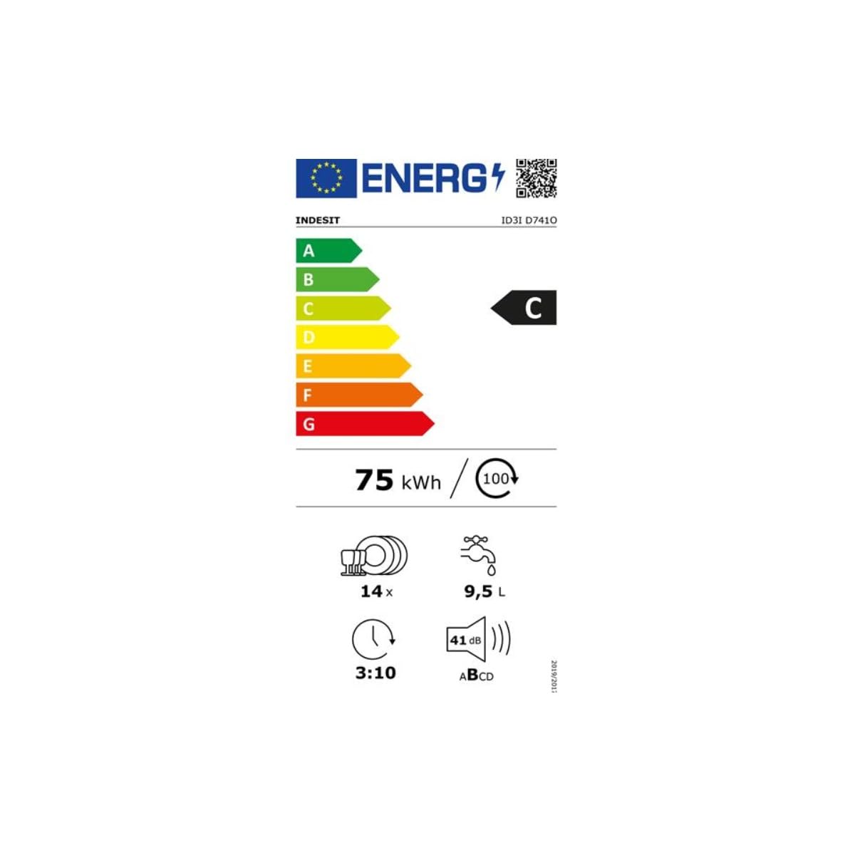 Lave-vaisselle 45cm 14 Couverts 41db Tout Intégrable - ID3ID741O
