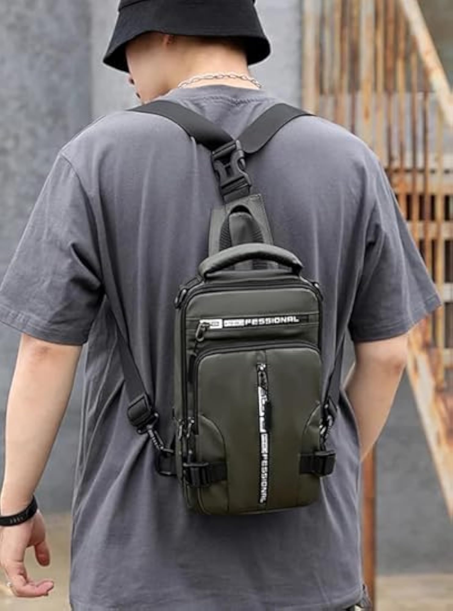 Anti-Theft Sling Bag with USB Charging Port for Men & Women
