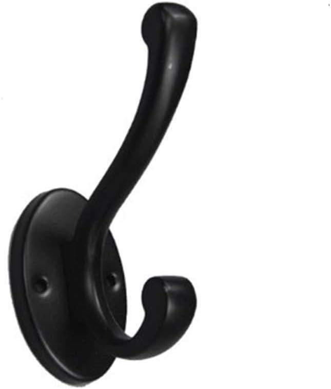 Alloy Coat Hook Single Black and White Wall Hanging Porch Living Room Wardrobe Fitting Room Hat Hook(D,D)