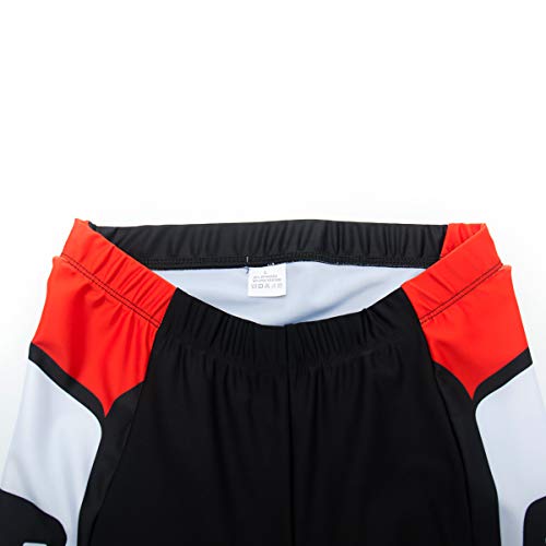 Hot Rides Conjunto masculino de jérsei de ciclismo de secagem rápida e shorts acolchoados com gel 3D