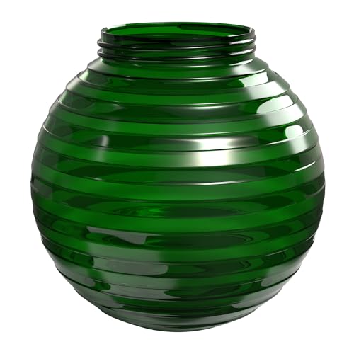 Image of KASTLITE 6 inch Striped Green Acrylic Globe, Screw-In Colored Replacement Lens