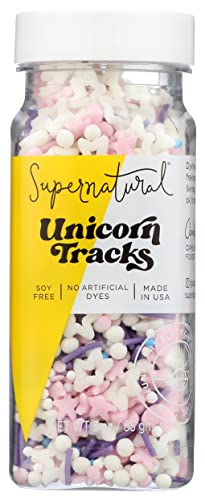 Supernatural Unicorn Tracks Confetti Sprinkles, Natural, Soy Free, 3 Ounces (Pack Of 6)