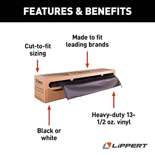 Universal Slide-Topper Replacement Cut-To-Fit Fabric For 5Th Wheel Rvs, Travel Trailers, Motorhomes, 50' X 48" Roll, Black - 432253 #TOP5