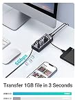 UGREEN Powered USB Hub 3.0,7 Ports USB Splitter with 4 Smart Charging Ports Aluminum Individual LED Power Switches Extension 12V 2A Charging Adapter for PC Laptop, MacBook Pro Air Mini