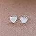 3 Pair Set Stud Earrings Moon, Star and Heart for Women Men 7 MM Tiny Simple Geometric Stud Earring (3)
