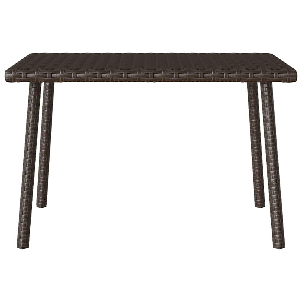 Stoły ogrodowe na zewnątrz - stolik kawowy ogrodowy prostokątny brązowy 60x40x37 cm Poly rattan