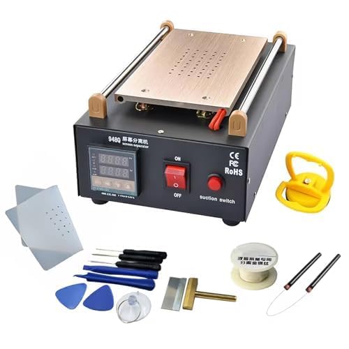 Separador de pantalla LCD profesional con bomba de vacío integrada y control de temperatura ajustable, para reparación de cristal de pantalla táctil de teléfonos móviles