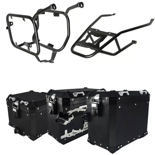 �I�[�g�o�C�㕔�ו����b�N �ɓK������X-ADV 750�p �ɓK������XADV750 2021-2024�p �A���~�{�b�N�X �T�h���T�C�h�o�b�O ���Q�b�W���b�N �u���P�b�g �I�[�g�o�C�g�b�v�P�[�X �T�h���o�b�O �p�j�A(BK 3 BOX BK RACK)