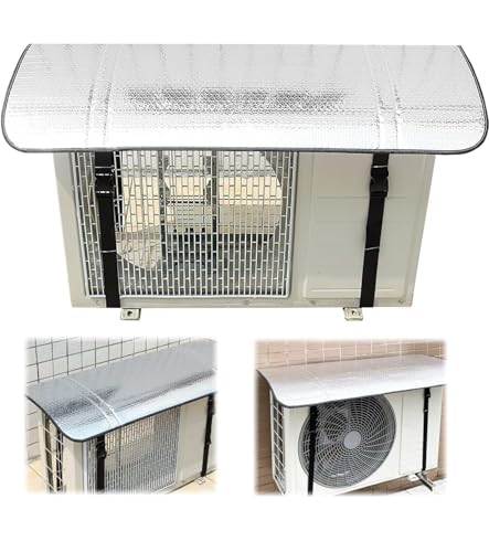 Image of AC Outdoor Unit Protector Cover | Waterproof & Heat Resistant Insulation Sheet | Heavy Duty AC Outdoor Cover for 1.5 Ton Split AC | Sun, Rain & Dust Protection Aluminium Triple Layer (Pack Of 1)