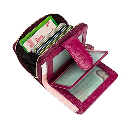 Rfid Wallet Short Zipper 10 Card Slots Card Holder Handbag Purse Wallet Women Black2