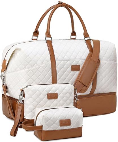 Weekender Bag, Large Travel Duffel Bag for Women, Carry on Overni...