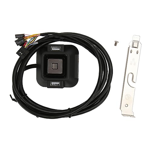 Ticfox Interruptor de alimentación de PC Extensión USB Plug and Play Fácil operación Botón de alimentación externo para computadora de escritorio con interfaz de audio Compatible c